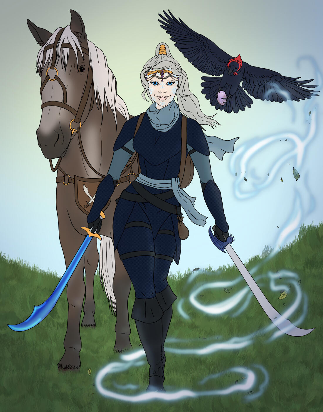 Flat Colors - Tuulikki, Air Genasi