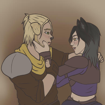 Sketch & Flat Color - "I love you too."